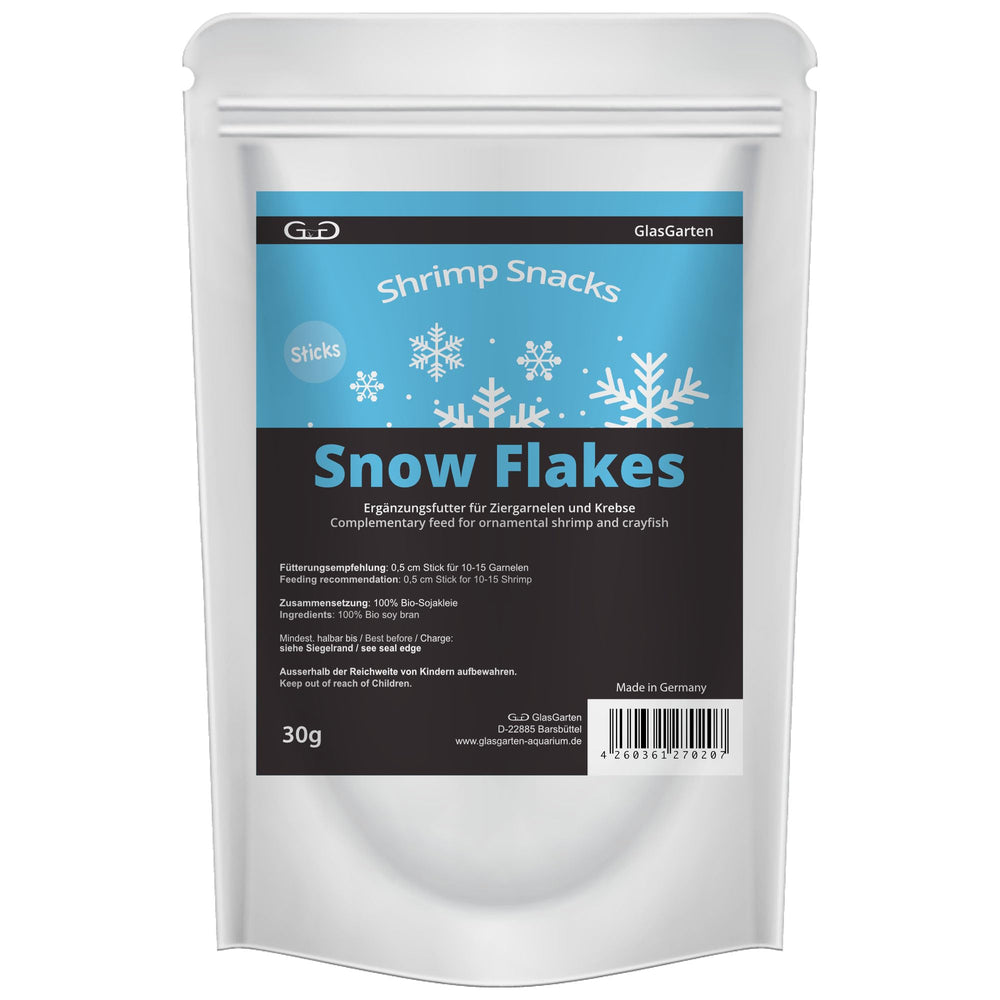 GlasGarten Copos de Nieve: empaque visible para control de porciones en acuario