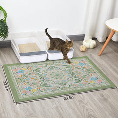 Alfombrilla Glittme anti deslizante con base estable para la caja de arena evita movimientos accidentales.