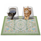 Glittme alfombrilla para arena de gato con malla densa que atrapa desechos y mantiene el piso limpio.