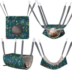 Glittme hamacas 4 pack para jaula, descanso suave para hurones.