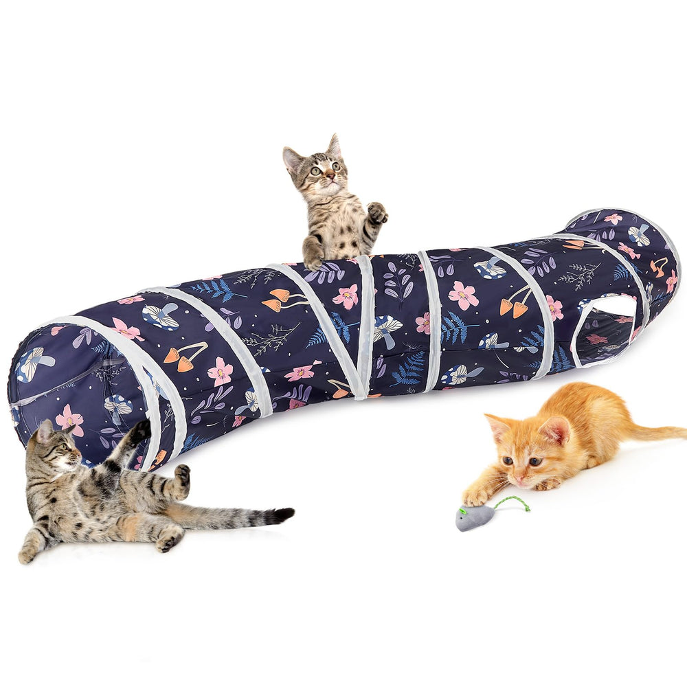 Túnel Glittme para gatos, forma espiral, espacio amplio para moverse.