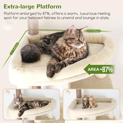 Globlazer torre con 9 postes de rascar para gatos grandes, soporte estable