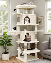 Globlazer arbol-esquina gatos 66 pulgadas: estructura estable para felinos grandes.