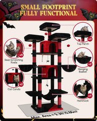 Globlazer arbol-gato-gotico-80-pulgadas plataforma superior 2 para descanso cómodo.