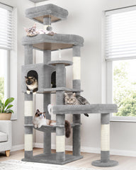 Globlazer árbol para gatos con plataforma de 65 pulgadas y base amplia para mayor estabilidad