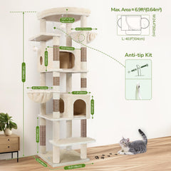 Globlazer árbol para gatos: cestas colgantes con doble asa para juego