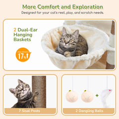 Globlazer árbol para gatos: condos acolchados para descanso cómodo