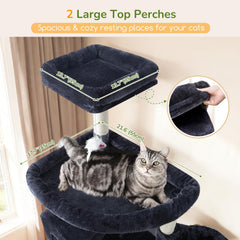 Globlazer arbol-gatos condos-2 grandes para descanso seguro de varios felinos