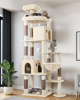 Globlazer árbol gigante para gatos, altura de 83 pulgadas, ideal para descanso y exploración interior