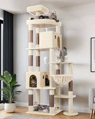 Globlazer árbol gigante para gatos, altura de 83 pulgadas, ideal para descanso y exploración interior