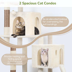 Globlazer condo para gatos amplio, refugio privado y juego.