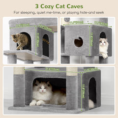 Globlazer gran arbol-gato con tres habitáculos cerrados para esconderse
