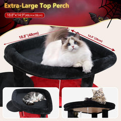 Globlazer plataforma abanico amplia, 17,7x14,9, ofrece espacio para varios gatos.