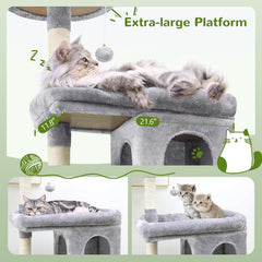 Globlazer plataforma acolchada grande, espacio cómodo para gatos adultos