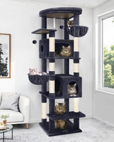 Globlazer torre para gatos de 74 pulgadas con base amplia para mayor estabilidad.