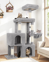 Globlazer torre para gatos 52 pulgadas, estructura multi-nivel para juego y descanso.