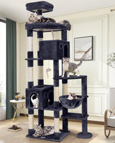 Globlazer torre para gatos 83 pulgadas en interiores, descanso cómodo para felinos grandes