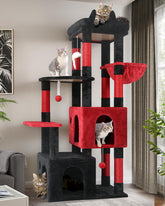 Torre Globlazer gotico para interiores; espacio vertical estable para gatos grandes.