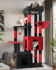 Torre Globlazer gotico para interiores; espacio vertical estable para gatos grandes.