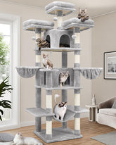 Globlazer torre-gatos-interiores-80pulgadas: vista elevada para varios felinos