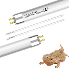 Bulbo GlowUp T5 HO UVB 24W para reptiles, iluminación amplia para terrarios.