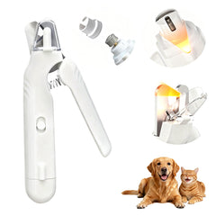 Glozaic tijeras corta uñas para mascotas con iluminación LED doble para precisión