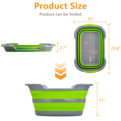 Goderewild banera-plegable-para-mascotas-verde con drenaje práctico para vaciado limpio.