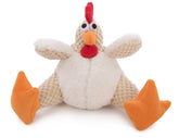 goDog Checkers Gallo Gordo Blanco Pequeno: juguete suave con sonido para morder