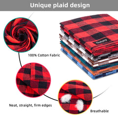 Bandana para perro Gofshy en cuadros naranjas, agrega estilo diario