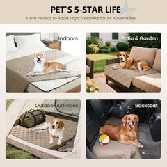 Manta antiarañazos gogobunny para perros y gatos, ideal para sala o dormitorio.
