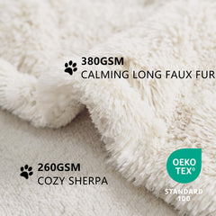 Manta gogobunny de doble cara con pelo sintético ofrece calidez