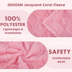 Manta gogobunny muestra textura suave 300GSM rosa, ideal para siestas tranquilas.