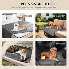 Protector antiarañazos gogobunny para perros y gatos en el sofá.