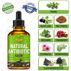 Golden Paw fórmula con arándano rojo y orégano para sabor agradable y uso diario.