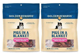 Golden Rewards Pigs in a Blanket: empaque 2 bolsas 16 oz para fácil almacenamiento.