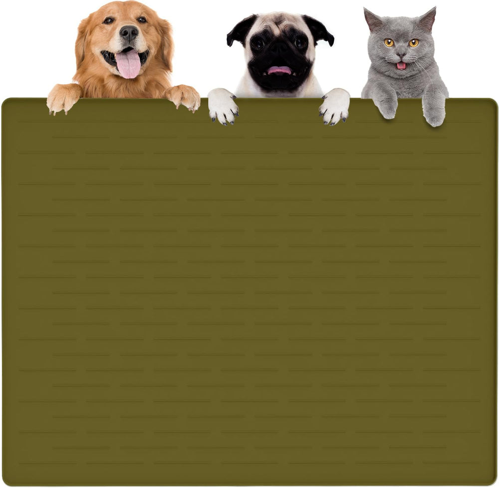 Goldleaf alfombra de alimentos para perros 39,5x29,5: protege el piso.