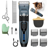Gooad cortapelos profesional azul inalámbrico para grooming en casa.
