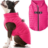 Gooby chaleco puffer para perro rosa mediano en uso cómodo y ligero en climas frescos