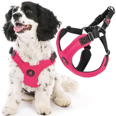 Gooby Escape Free Sport arnés rosa mediano para paseos cómodos sin tirones