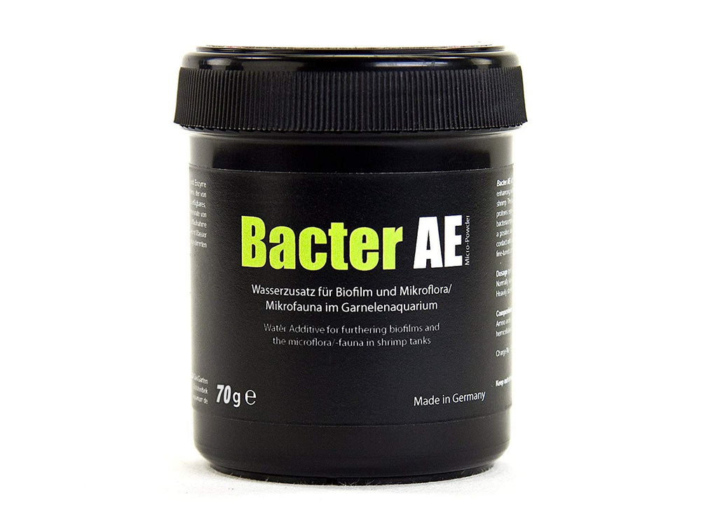 GOODGROWLIES GlasGarten Bacter AE Shrimp: envase de 70 g para mejorar biofilm en acuarios.