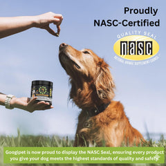 Googipet Premium 10 en 1: comprimidos sabor mantequilla de cacahuate y calabaza.
