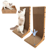 Goosheep rascador para gatos en L de 22 pulgadas, listo para rascar y descansar
