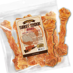 Gootoe tendones de pavo para perros, tamaño L, masticables duraderos para razas grandes.
