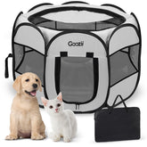 Goozii gato-corral interior espacioso para juego seguro en casa