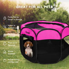 Goozii jaula para perros pequeños exterior, ideal para salir.