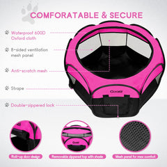 Goozii jaula plegable con tapa superior para mayor protección.