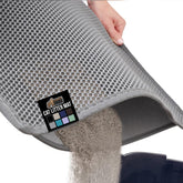 Gorilla Grip: alfombra hexagonal para arena de gato, atrapa residuos al salir.