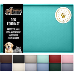 Alfombrilla Gorilla Grip impermeable protege suelos durante la comida.