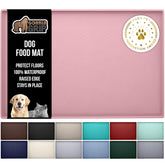 Almohadilla Gorilla Grip 32x24 rosada protege derrames durante la comida de mascotas