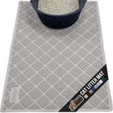GORILLA GRIP Alfombrilla para caja de arena para gatos, primer plano, captura arena y protege el suelo.